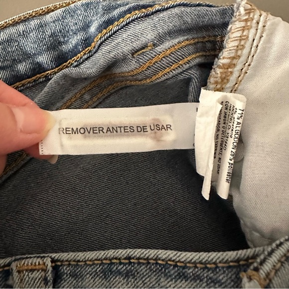 Biography Denim Teens blue highwaisted wide legged distress ankle jeans, small - Picture 5 of 5